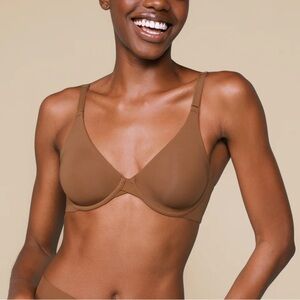 Harper Wilde Base T-Shirt Bra Size 36D Brown Lightly Lined Underwire NWT